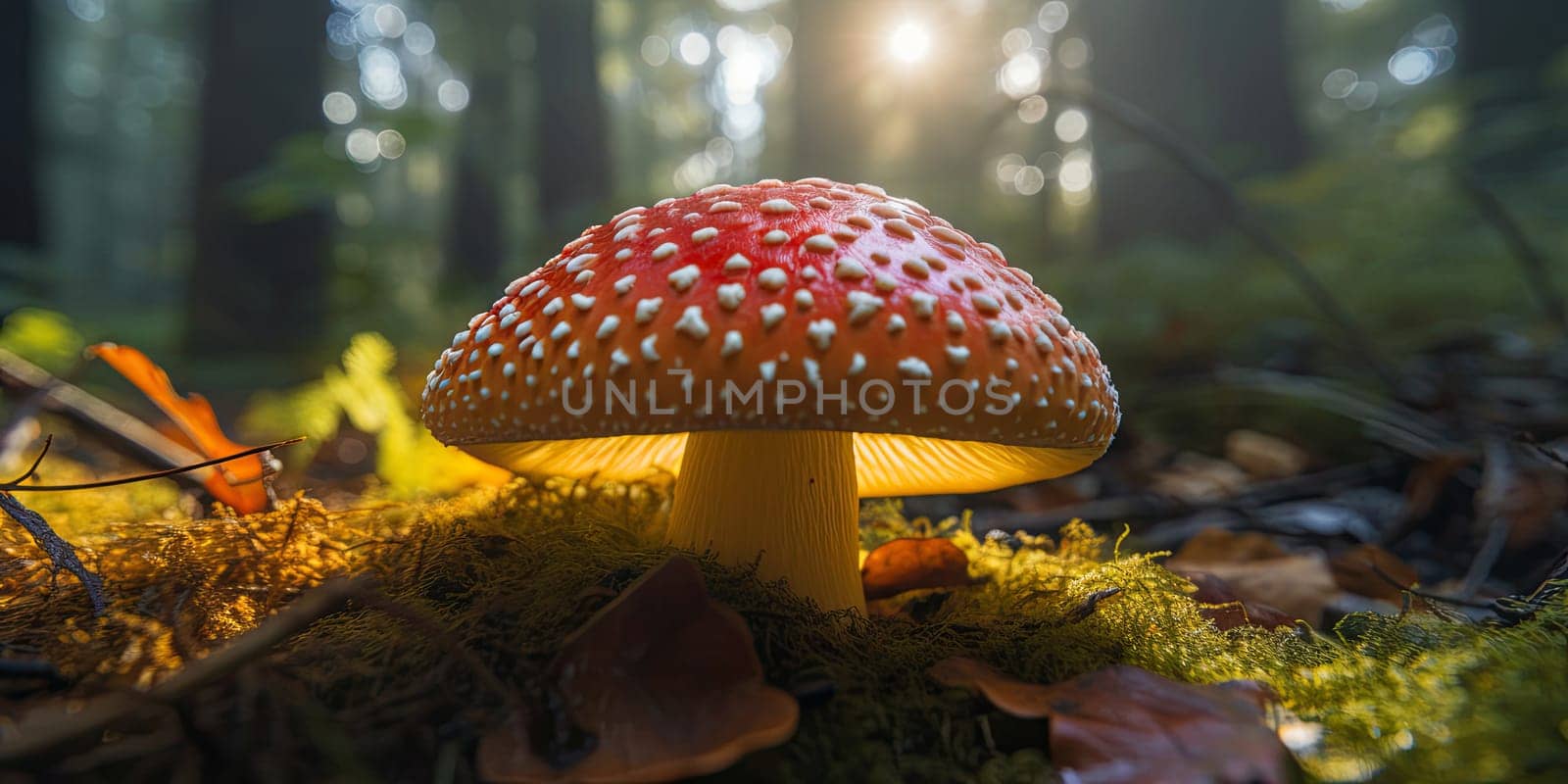 A amanita muscaria mushroom - AI generated