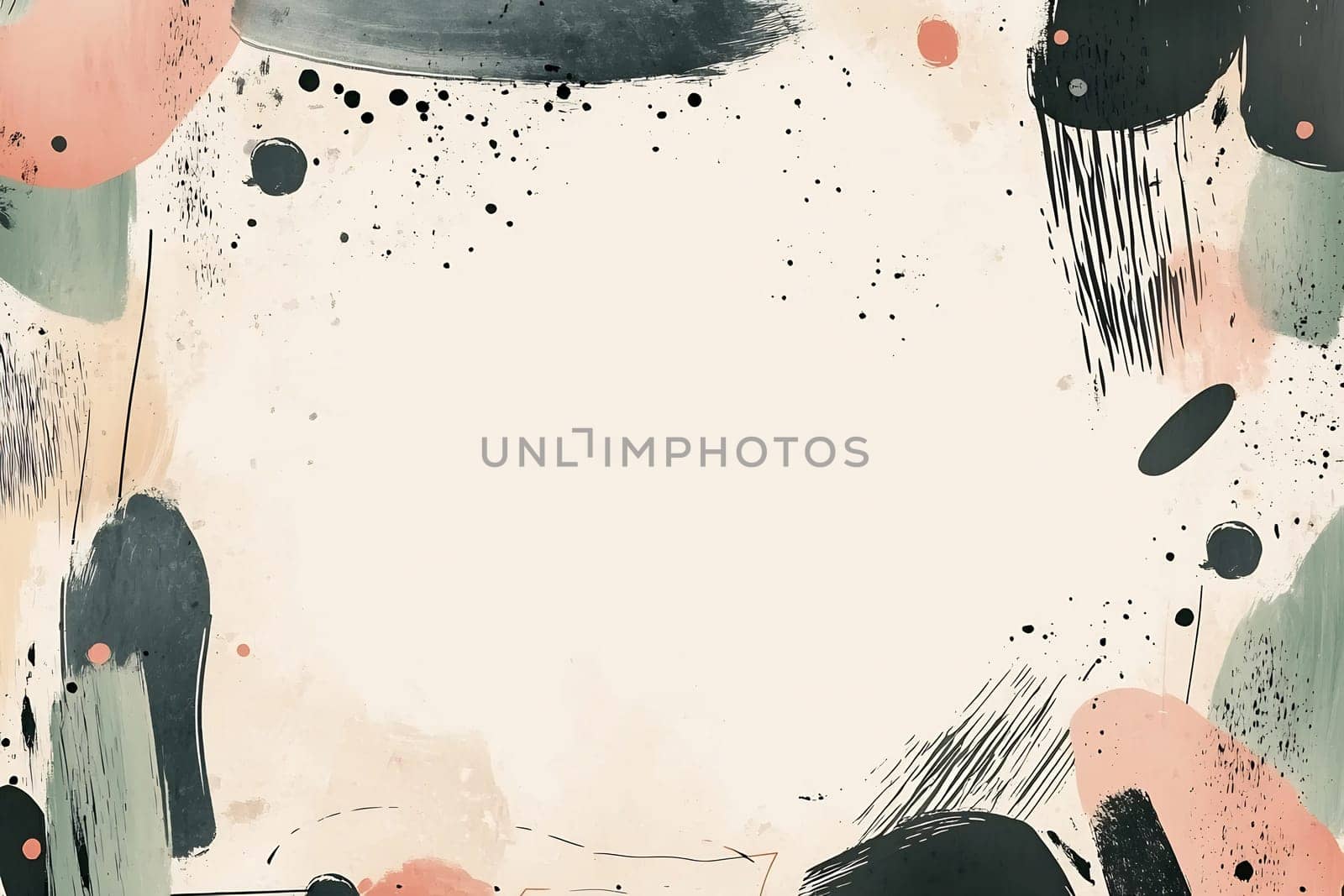 A vibrant arrangement of abstract shapes and splashes in soft hues creates an energetic backdrop for creative projects.