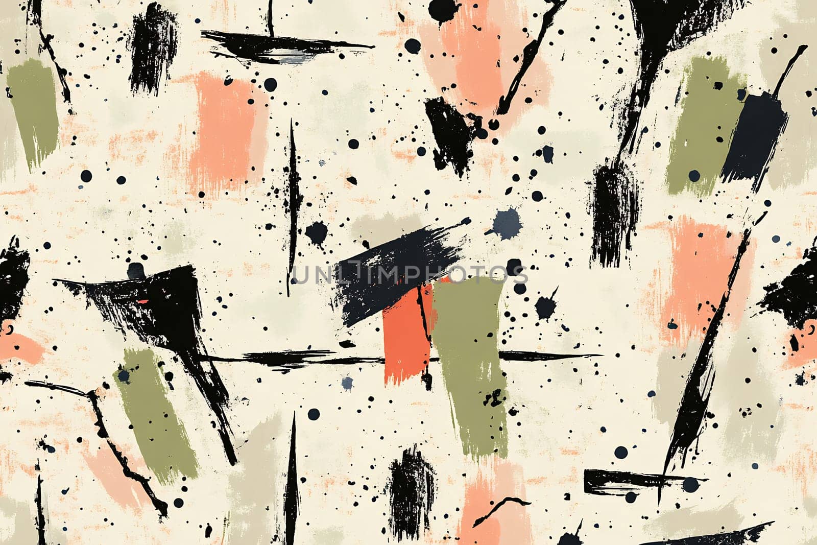 Bright and colorful abstract artwork features dynamic shapes and splashes on a light background, creating a vibrant visual appeal.