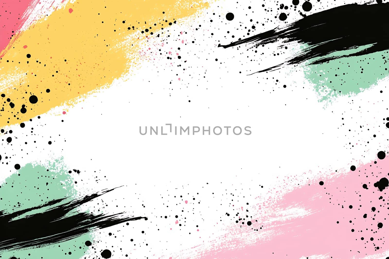 This vibrant artwork features bold splashes of color in a variety of shades creating an eye-catching background for creative projects.