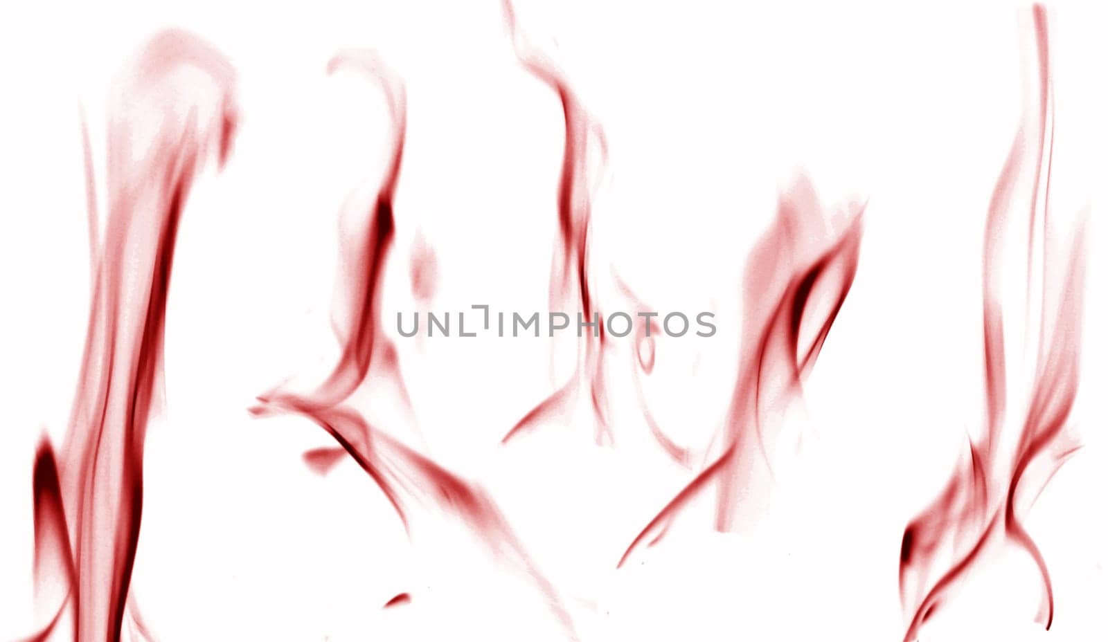 Graphic flames of fire in red and black on a white background