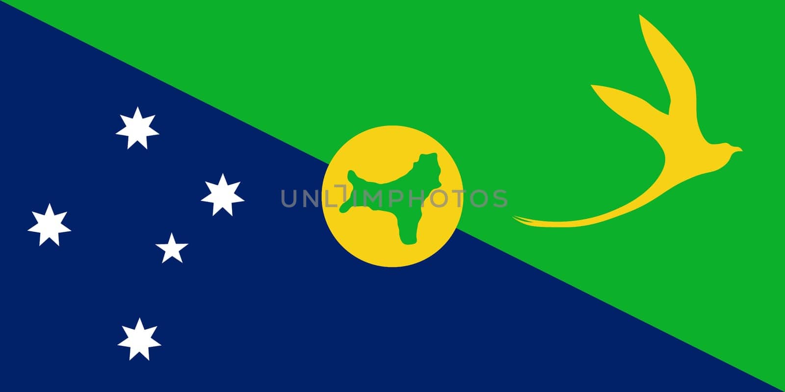 A Christmas Island flag background illustration