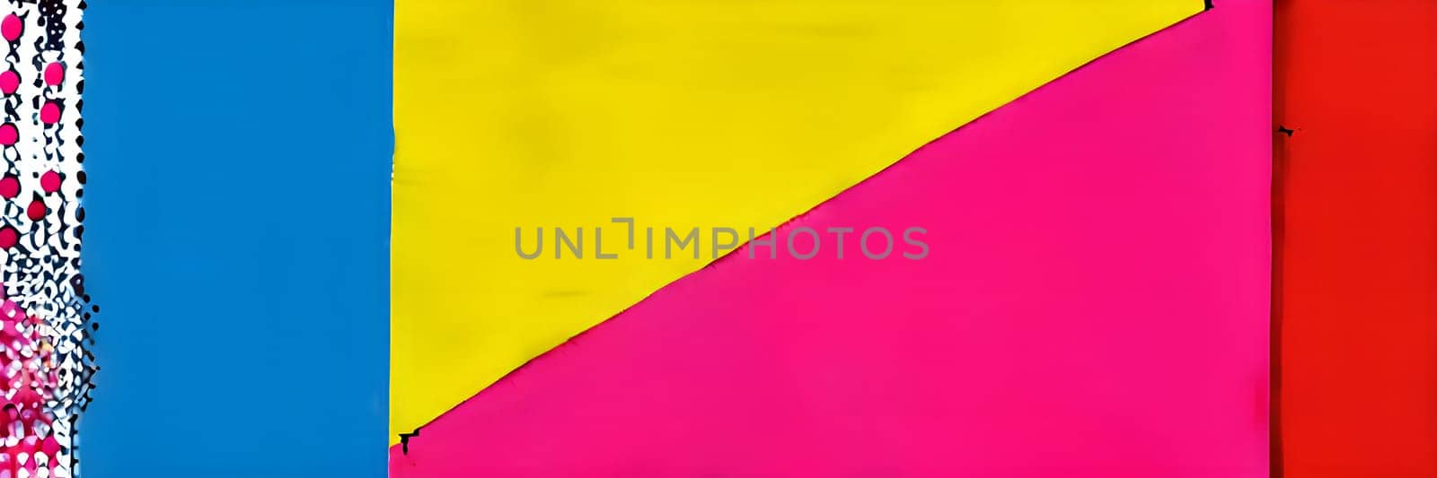 pop art wallpaper background in blue, yellow, pink and red hues
