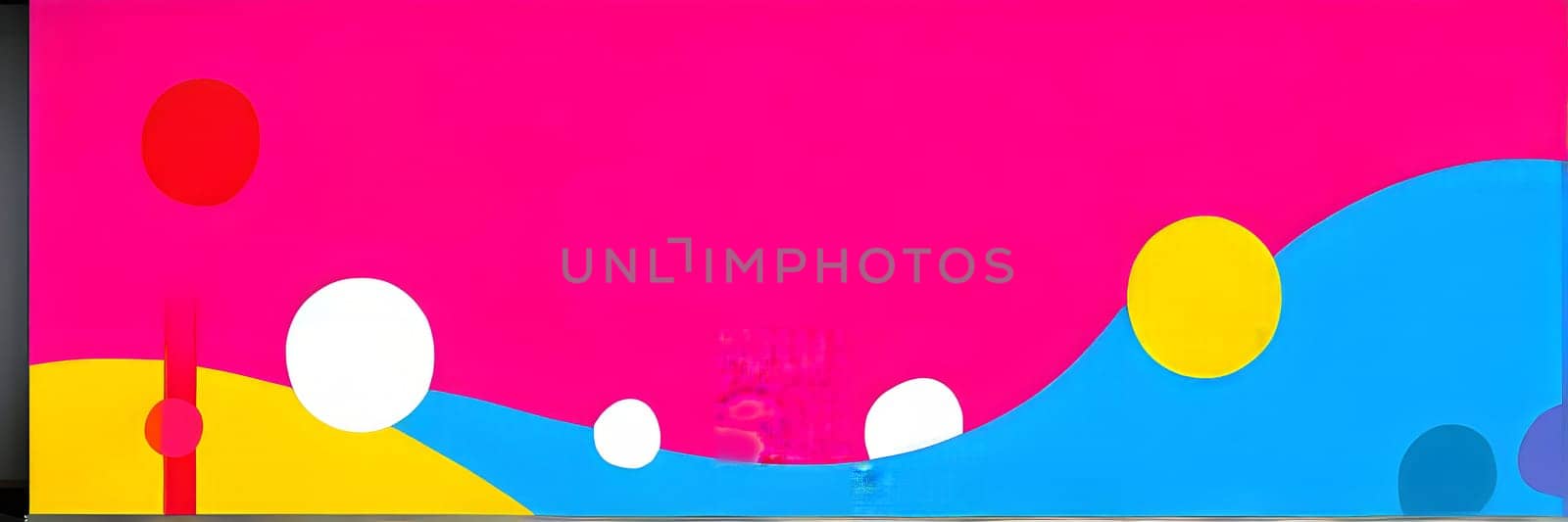pop art wallpaper background in blue, yellow, pink and red hues