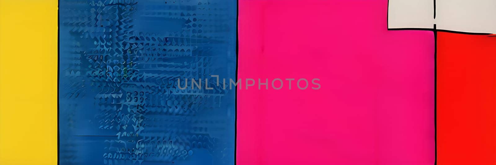 pop art wallpaper background in blue, yellow, pink and red hues
