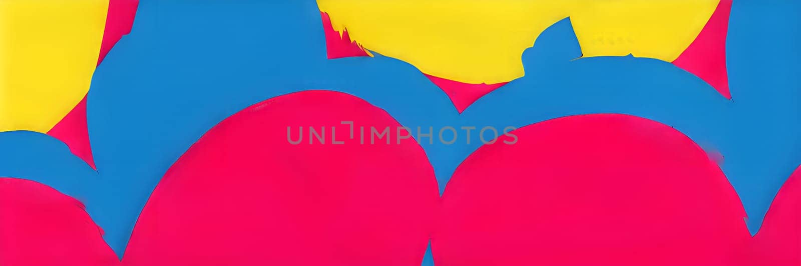 pop art wallpaper background in blue, yellow, pink and red hues