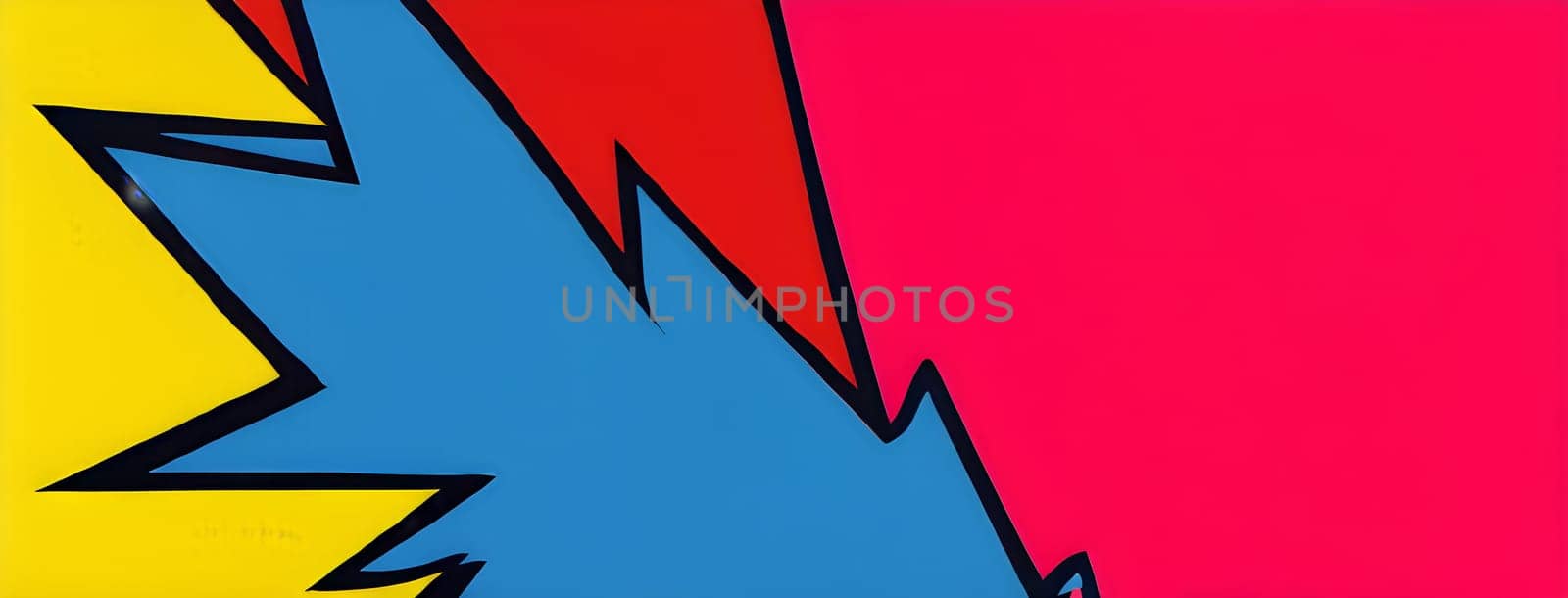 pop art wallpaper background in blue, yellow, pink and red hues