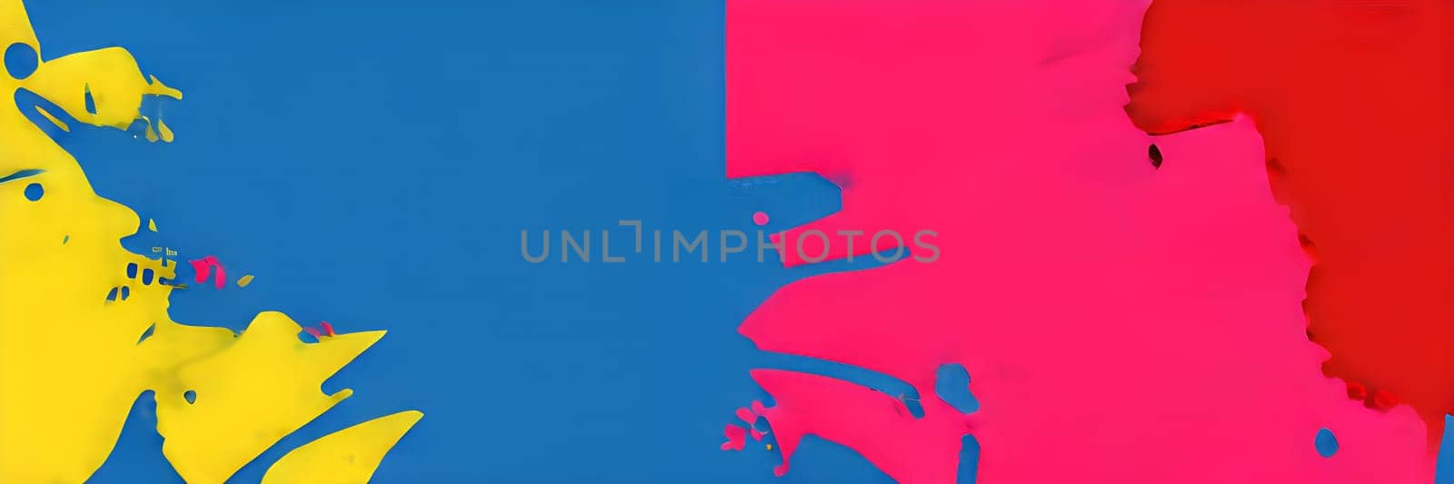 pop art wallpaper background in blue, yellow, pink and red hues