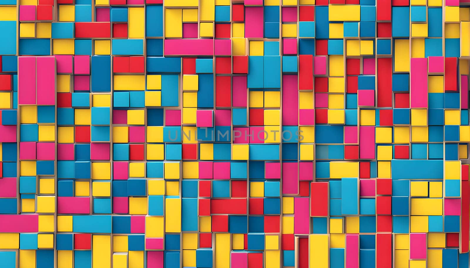 pop art wallpaper background in blue, yellow, pink and red hues