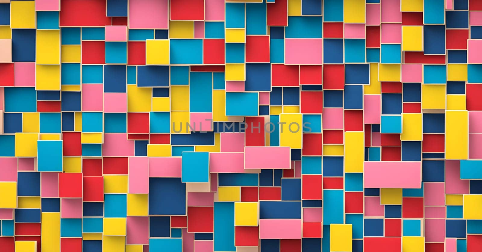 pop art wallpaper background in blue, yellow, pink and red hues