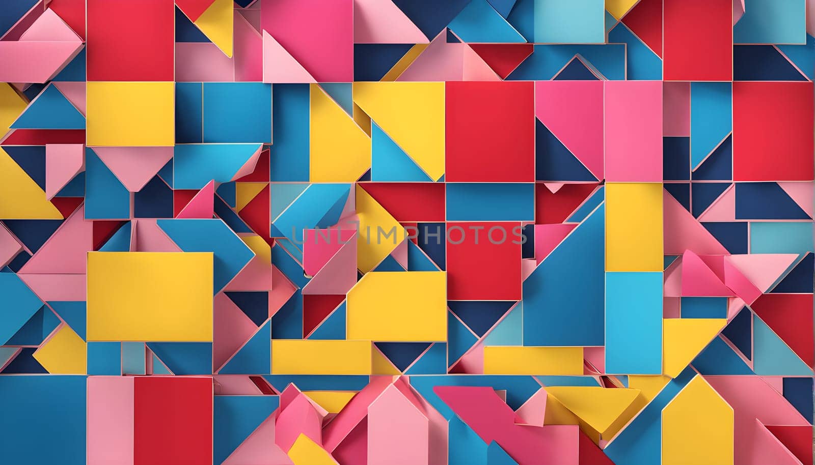 pop art wallpaper background in blue, yellow, pink and red hues
