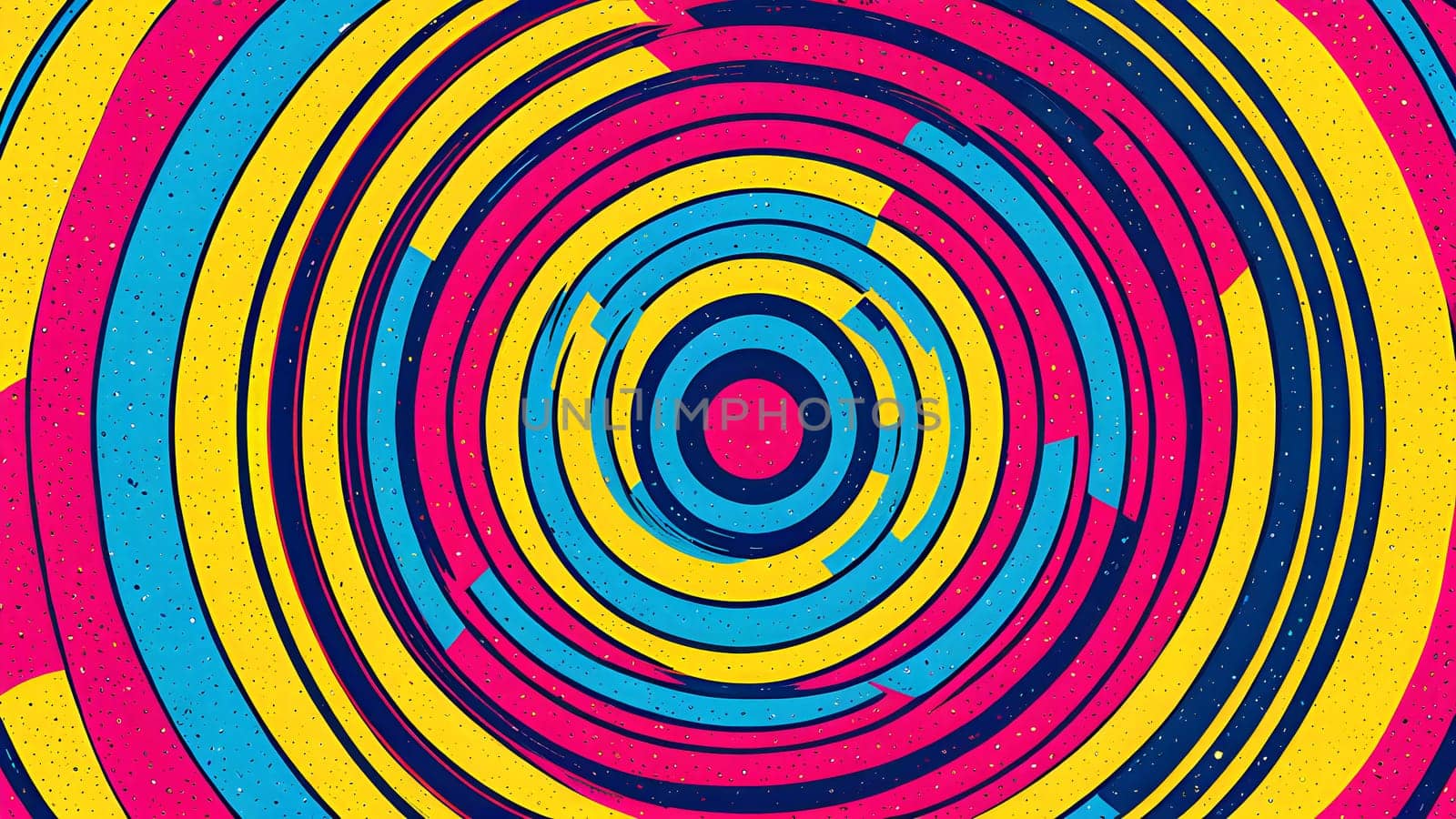 pop art wallpaper background in blue, yellow, pink and red hues