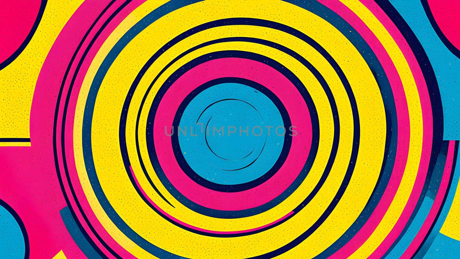 pop art wallpaper background in blue, yellow, pink and red hues