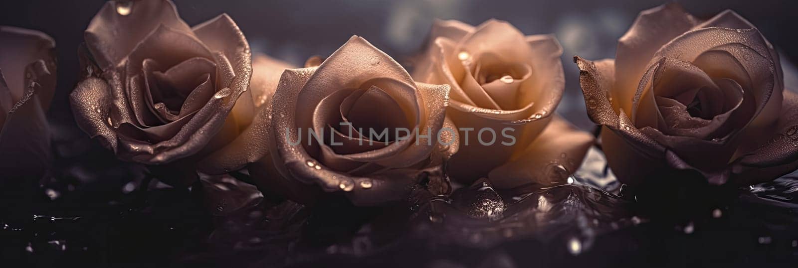 Rose flower background - AI generated