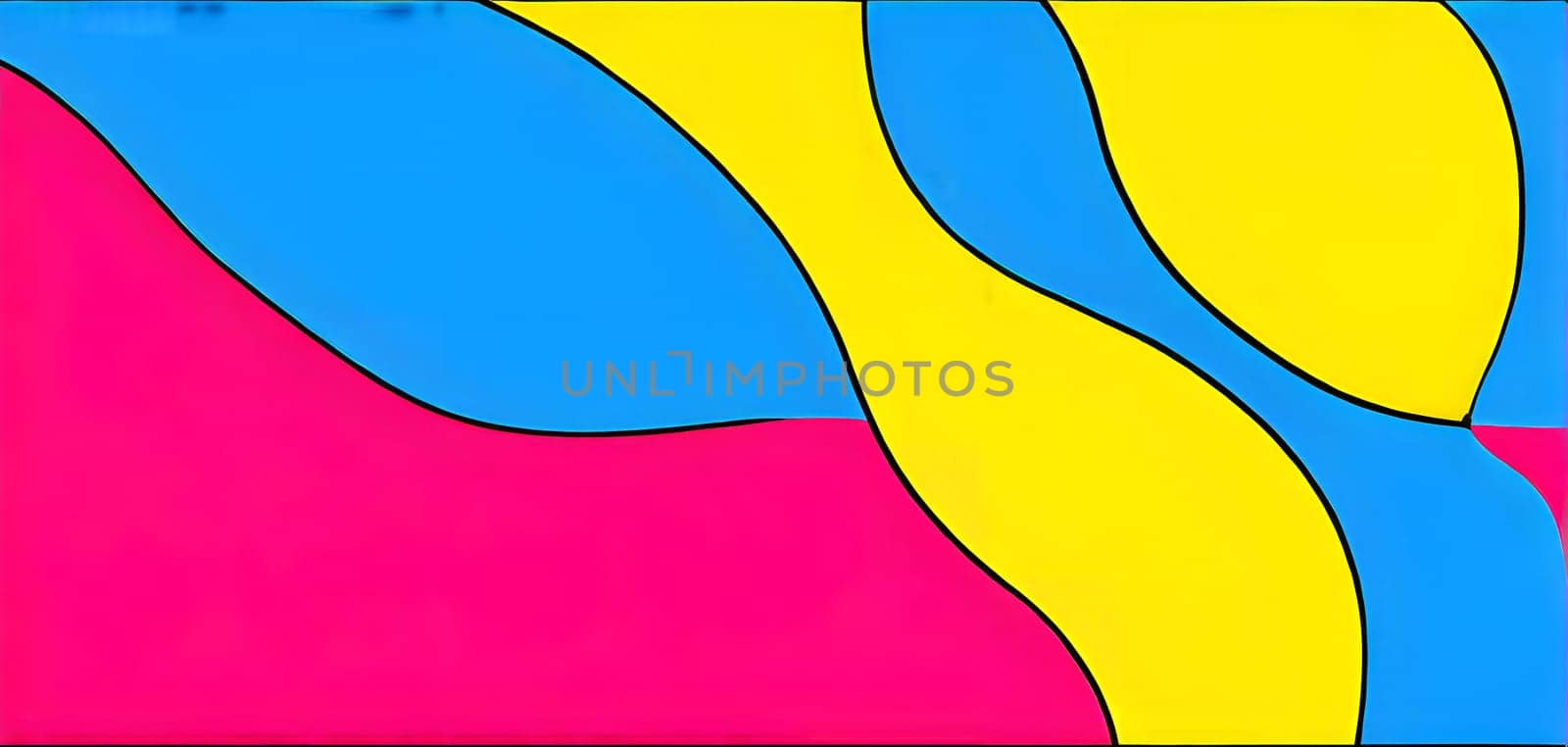 pop art wallpaper background in blue, yellow, pink and red hues