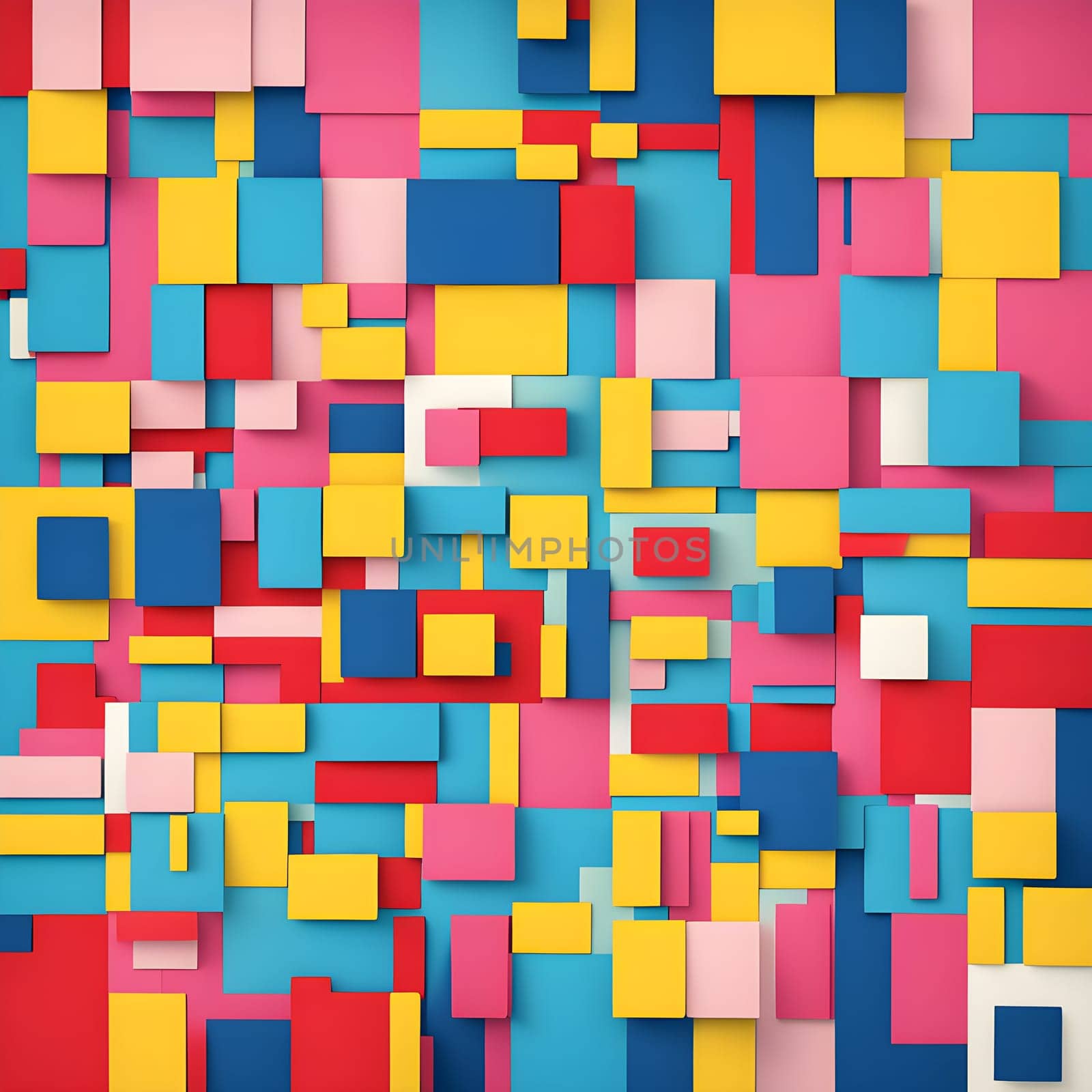 pop art wallpaper background in blue, yellow, pink and red hues