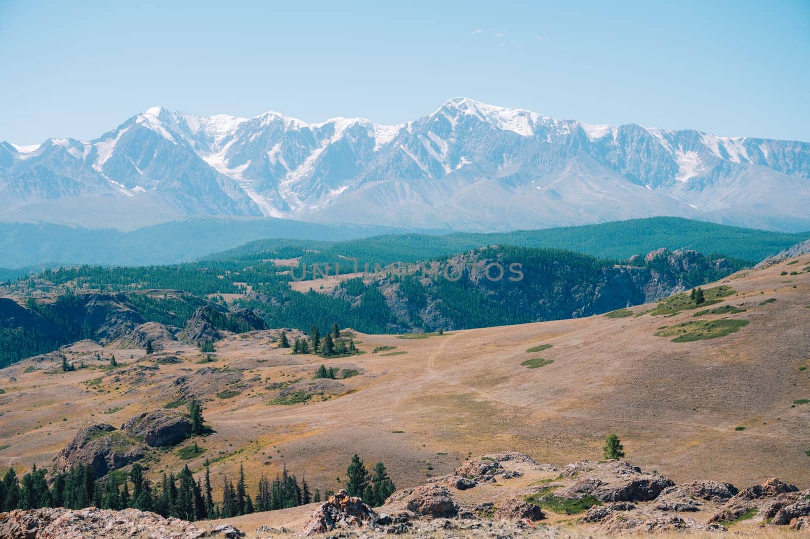 A breathtaking morning over a rugged mountain landscape, Altai Mountains