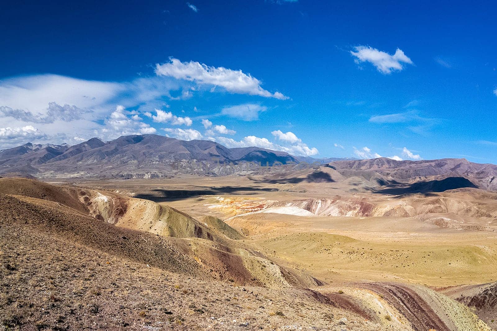 The altai mountains. The landscape of nature on the Altai mountains and in the gorges between the mountains.
