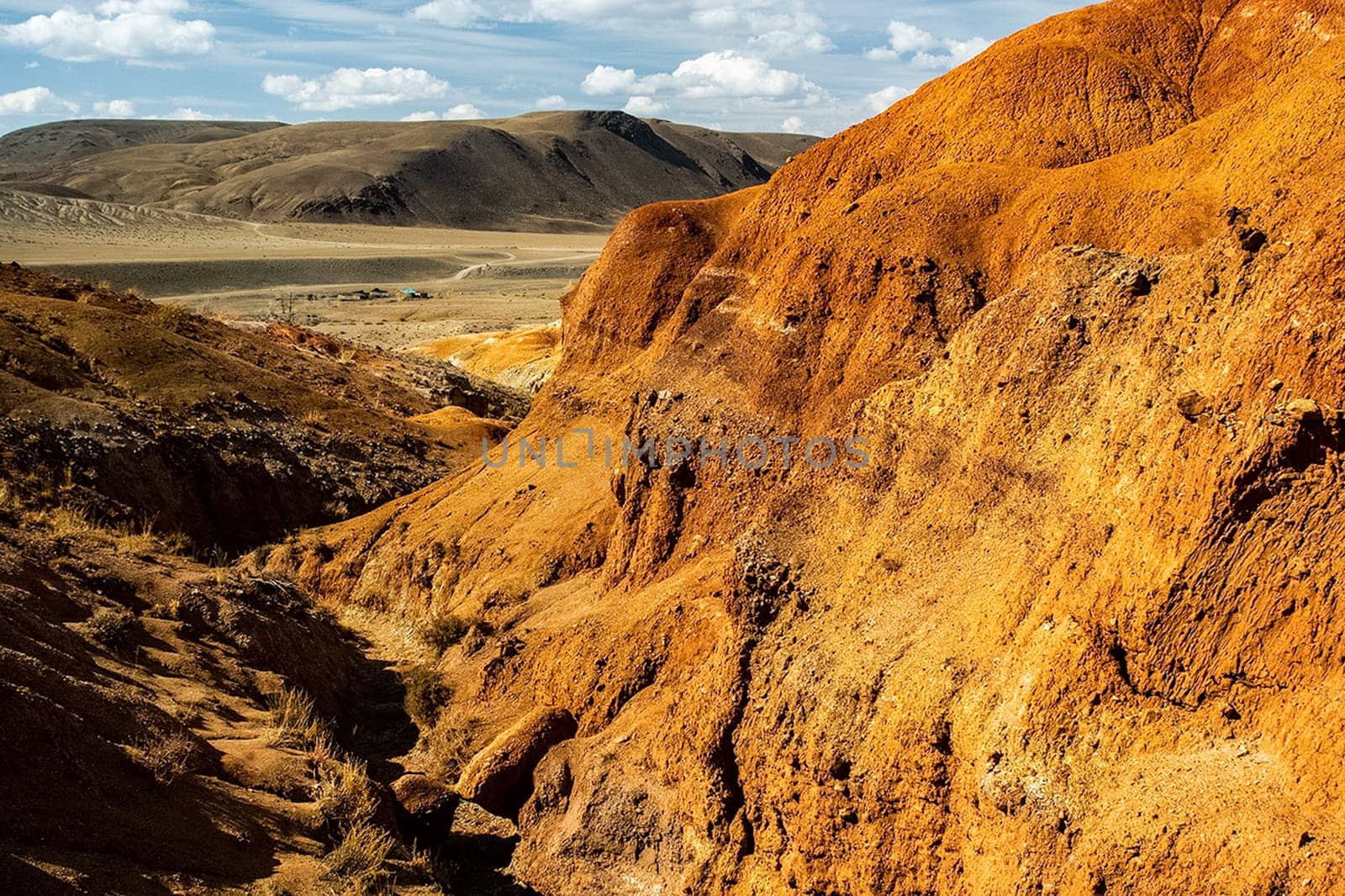 The altai mountains. The landscape of nature on the Altai mountains and in the gorges between the mountains.