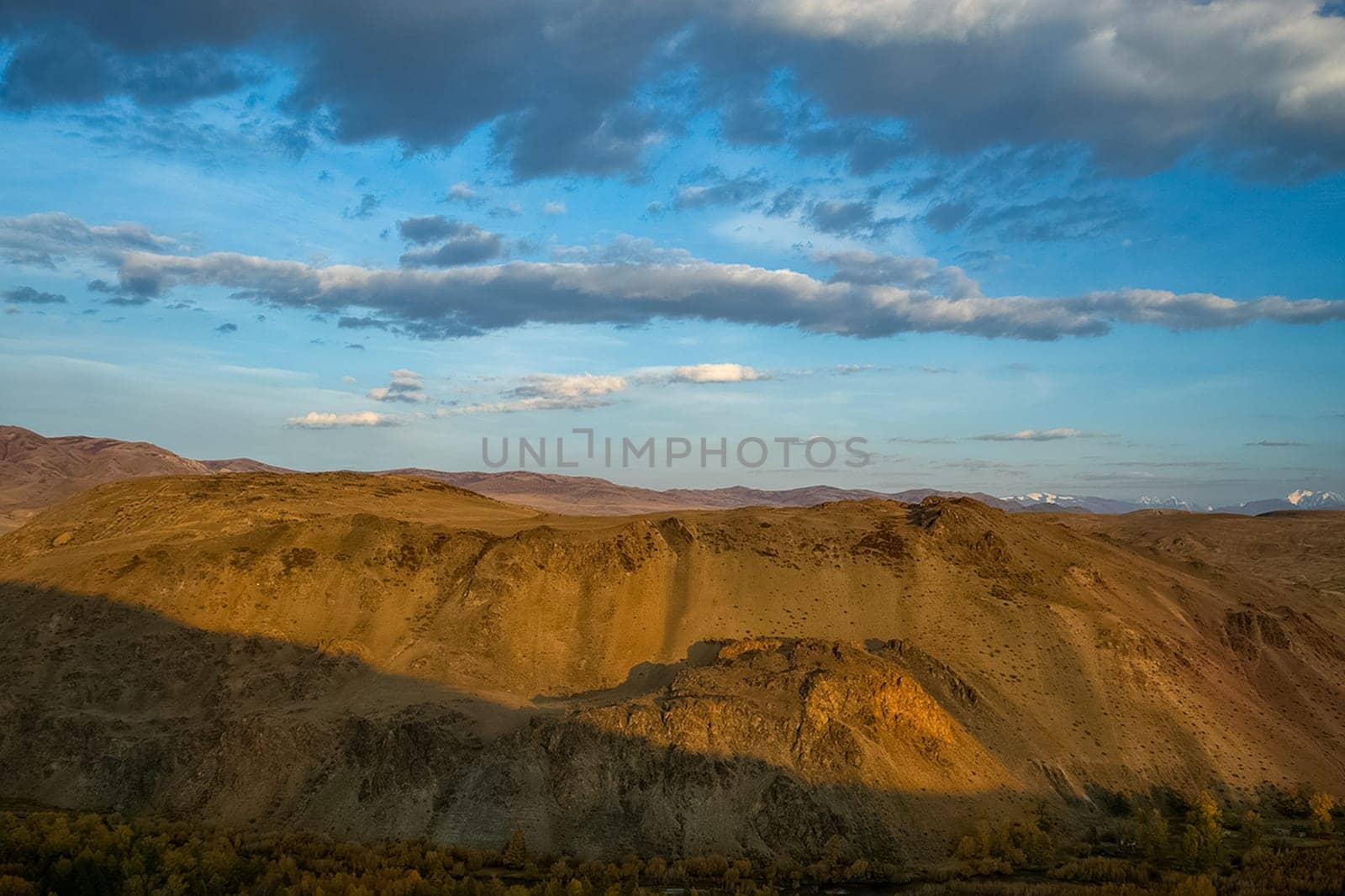 The altai mountains. The landscape of nature on the Altai mountains and in the gorges between the mountains.