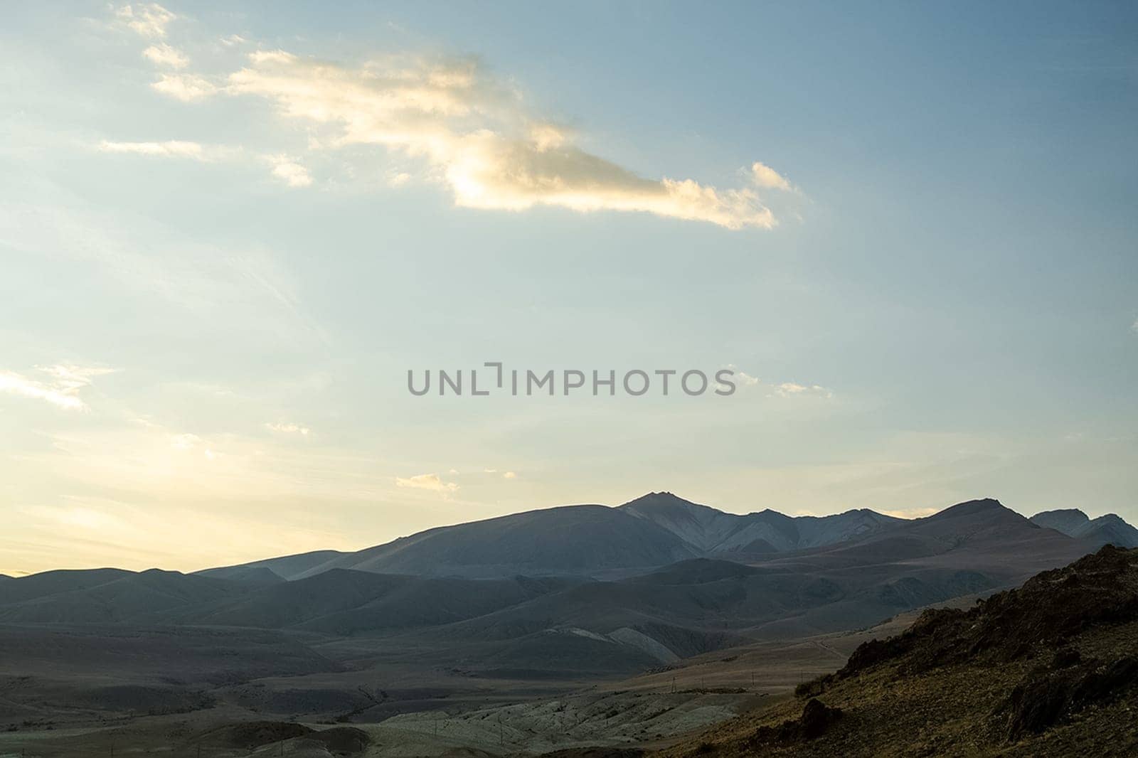 The altai mountains. The landscape of nature on the Altai mountains and in the gorges between the mountains.