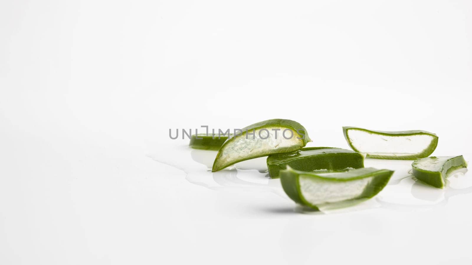 close up view aloe vera beauty concept