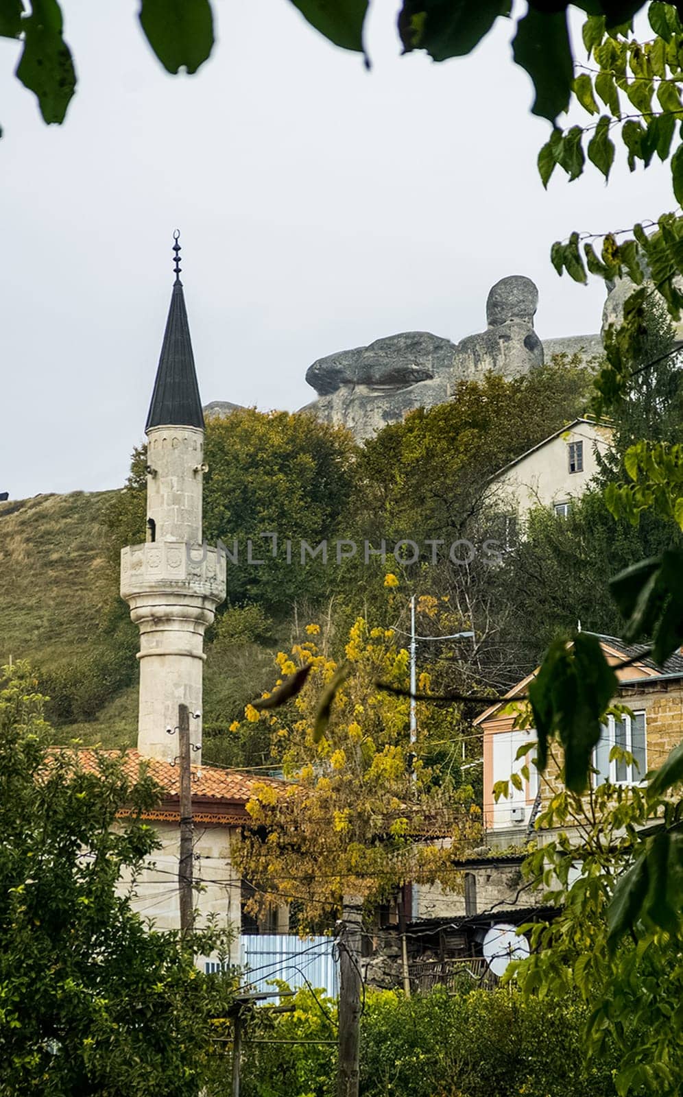 The architecture of the old streets in Sevastopol. Old houses.