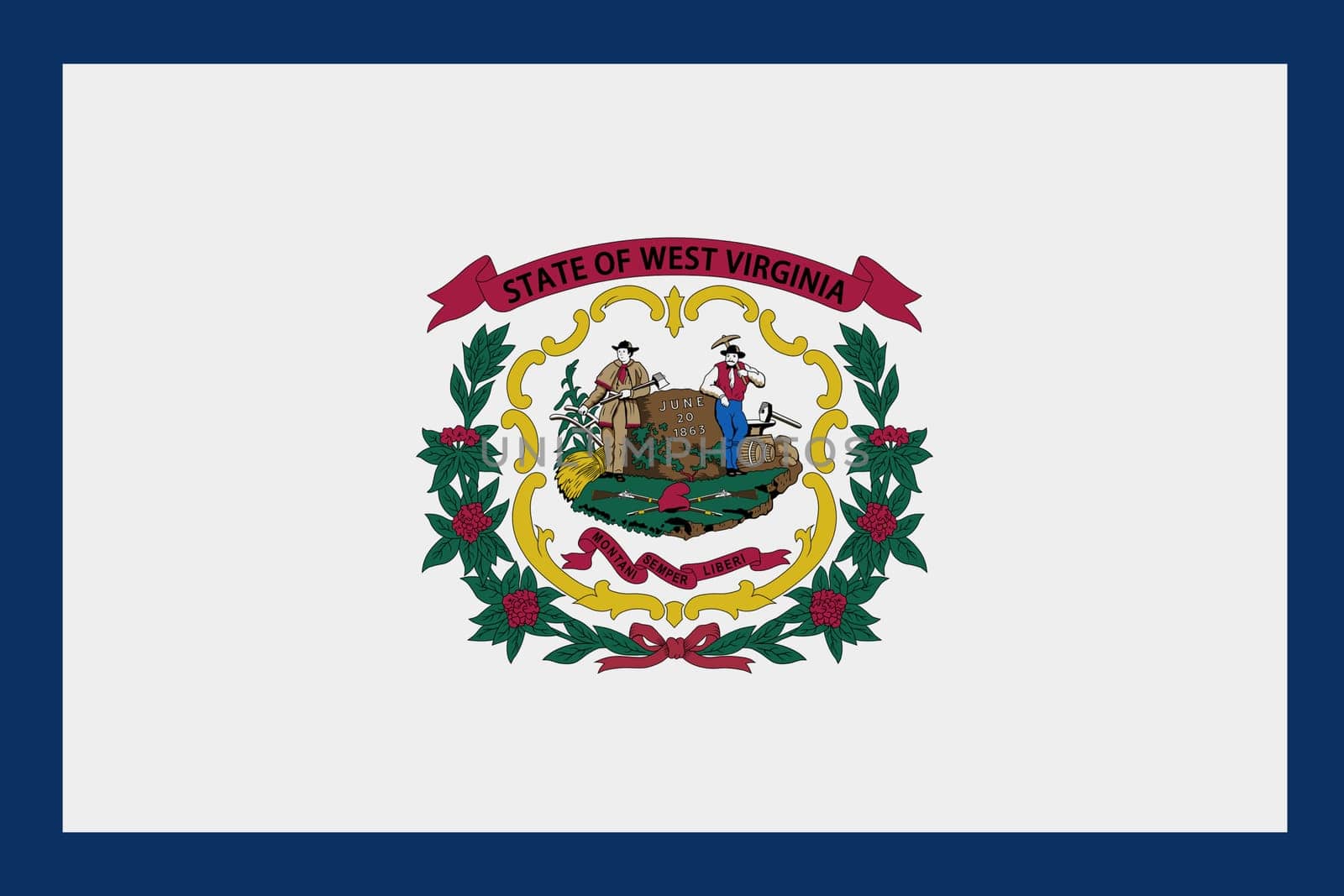 A West Virginia State Flag background illustration