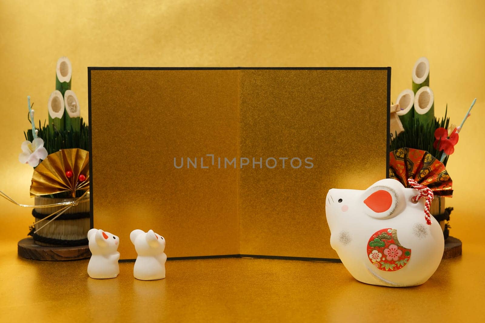 Rat year New Years card material (New Years card materials and New Year material). Shooting Location: Yokohama-city kanagawa prefecture