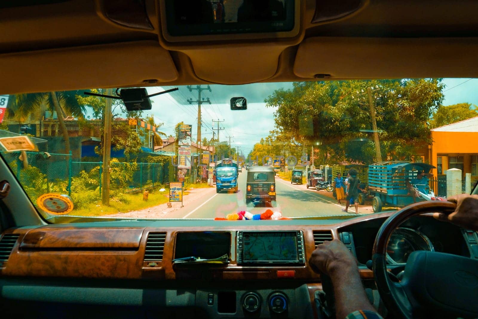 Scenery from the train window. Shooting Location: Sri Lanka, Colombo