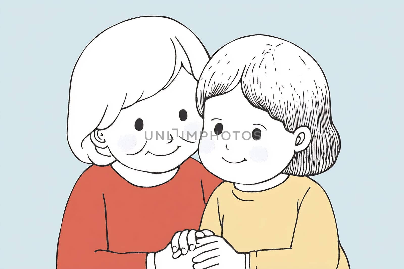 Two people share a warm interaction, showcasing the joy of connection between a grandparent and grandchild.