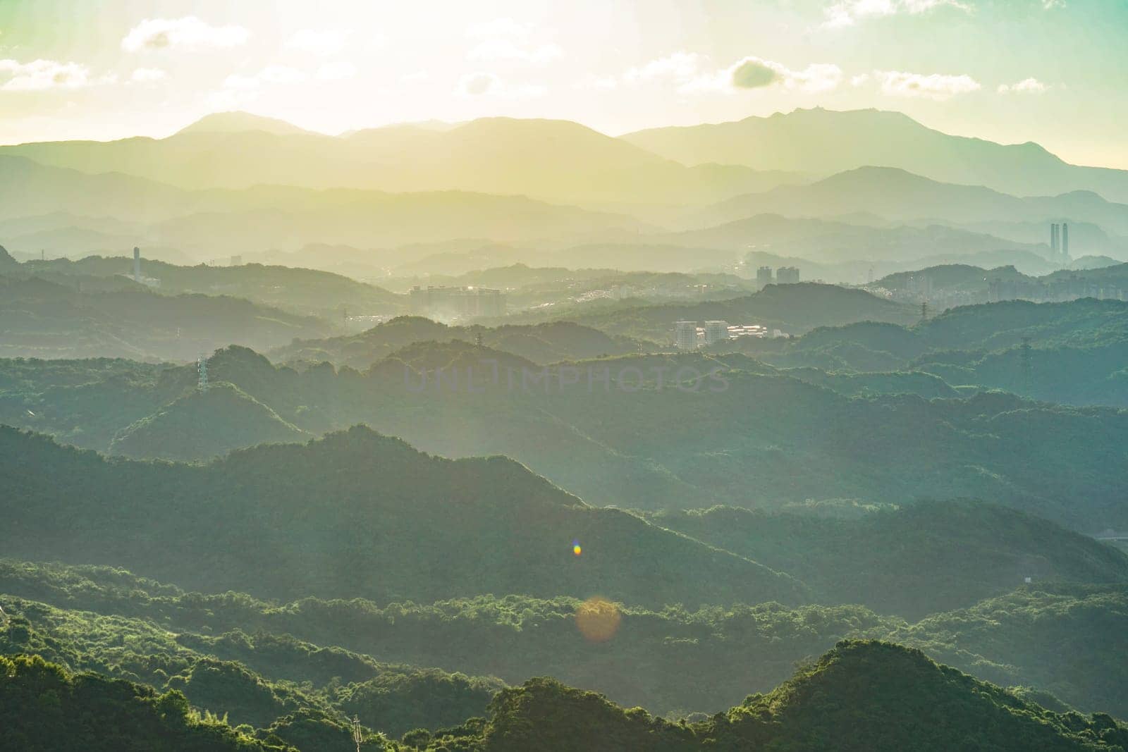 Landscape seen from Jiuzhai. Shooting Location: Taiwan, Taipei