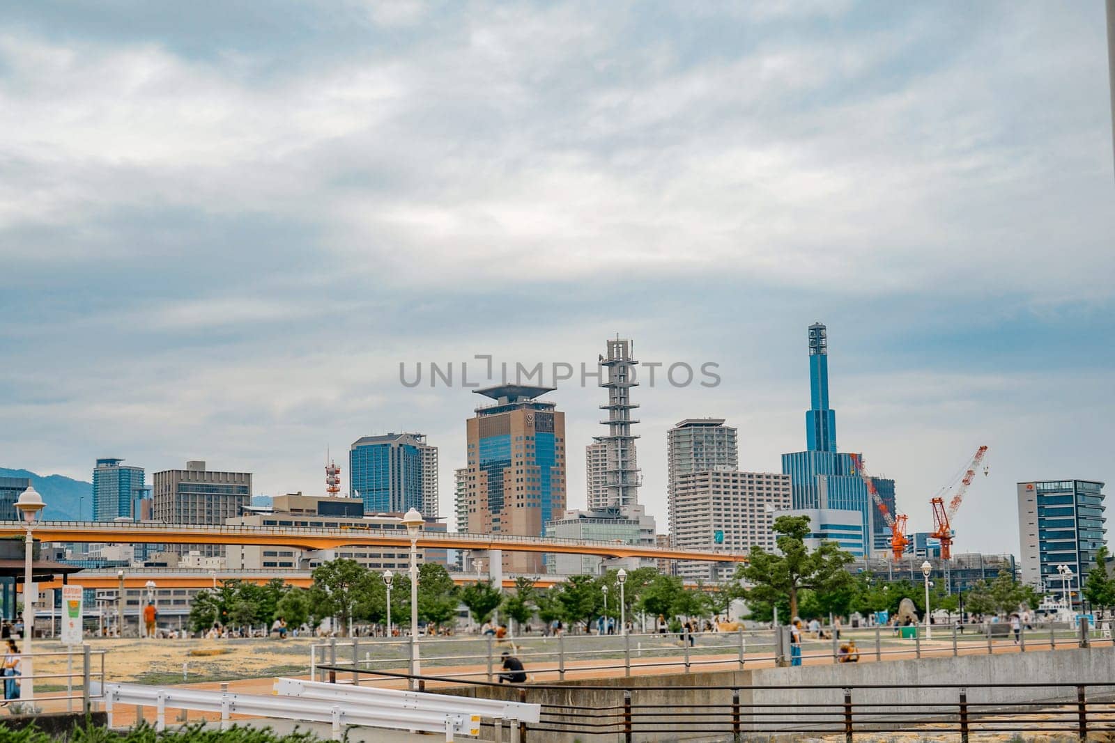 Meriken Park landscape (Kobe City). Shooting Location: Kobe city, Hyogo Pref
