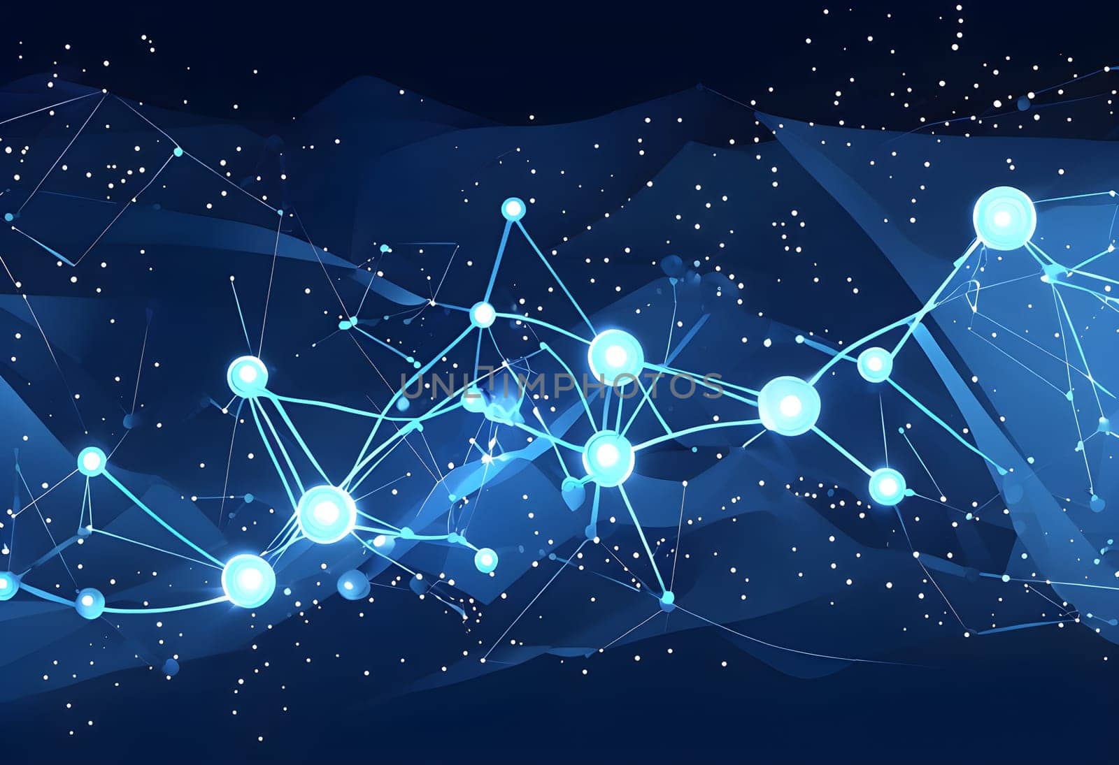 flowing neural network, with glowing nodes connecting and disconnecting in a smooth and rhythmic pattern