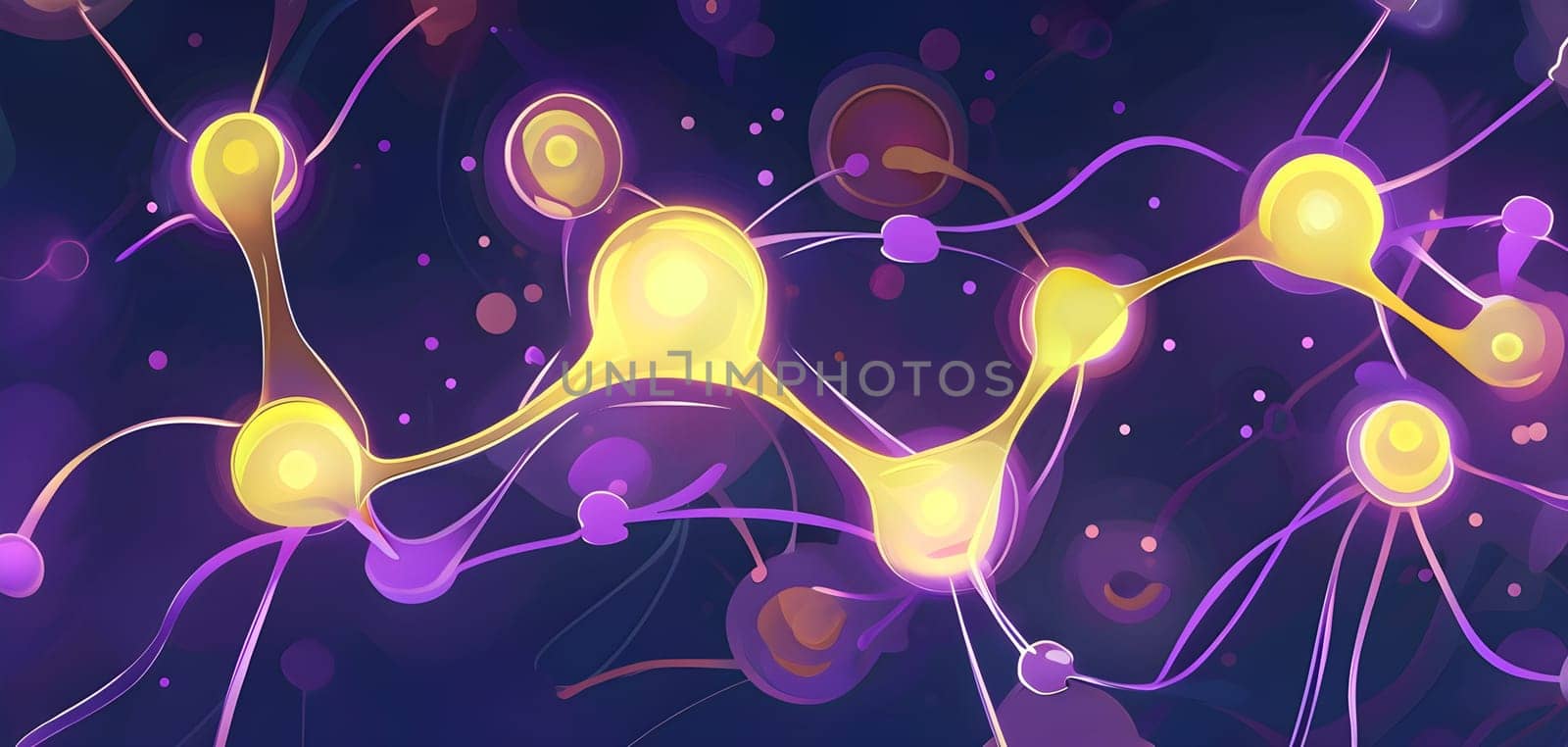 flowing neural network, with glowing nodes connecting and disconnecting in a smooth and rhythmic pattern