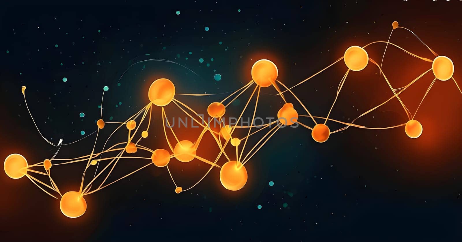 flowing neural network, with glowing nodes connecting and disconnecting in a smooth and rhythmic pattern