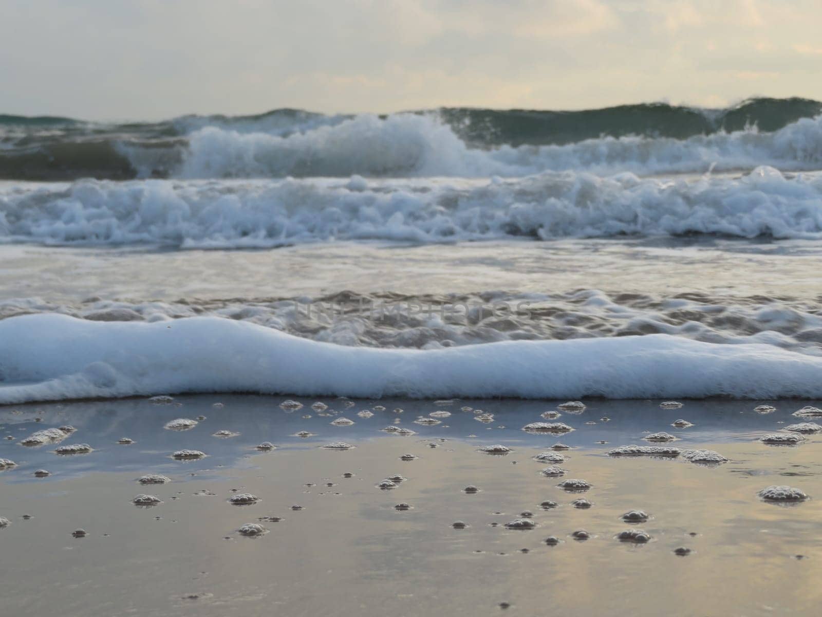 summer beach vacation waves sea water salty huge foam