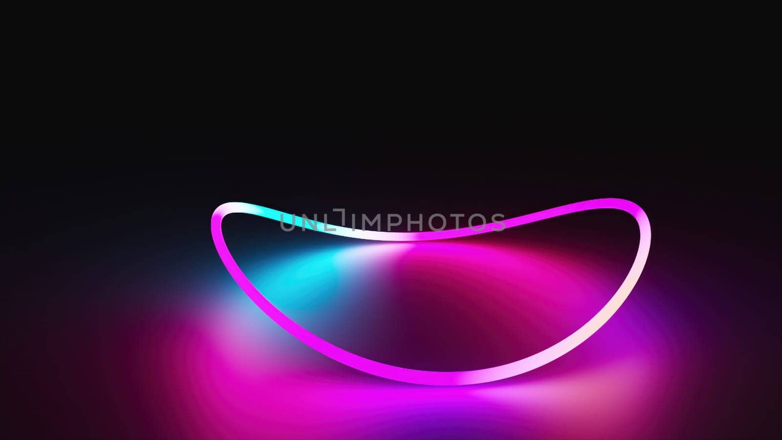 Neon gradient glowing spline. Computer generated