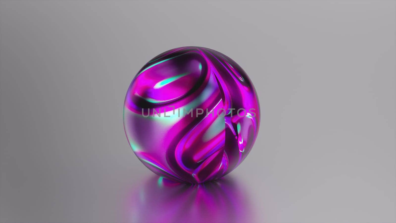 Colorful Iridescent ball. Computer generated