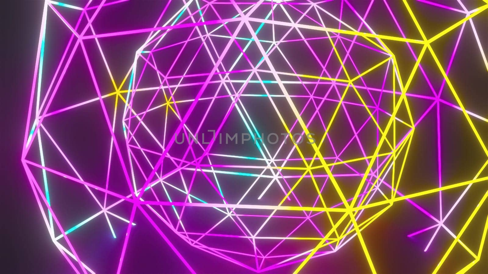 Neon gradient glowing mesh. Computer generated