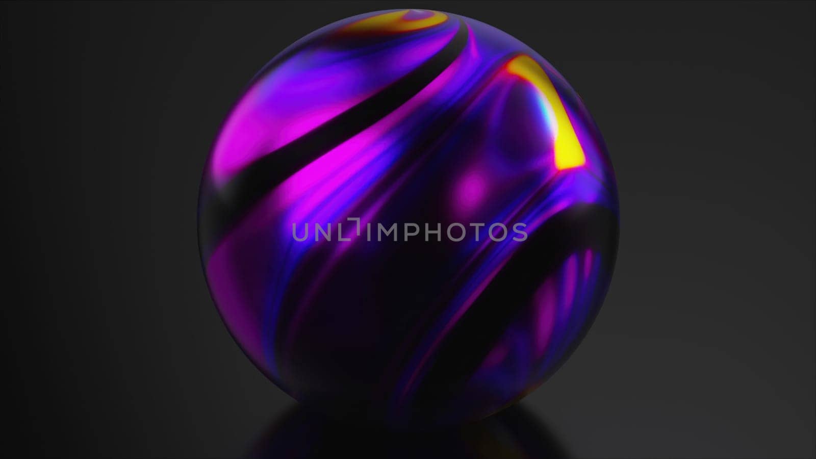 Colorful Iridescent ball. Computer generated