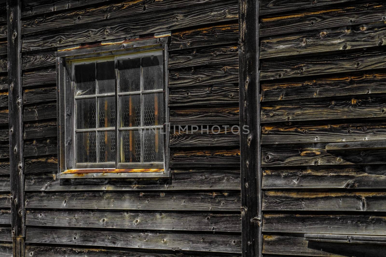 Old wall of old wooden construction. Shooting Location: Hokkaido