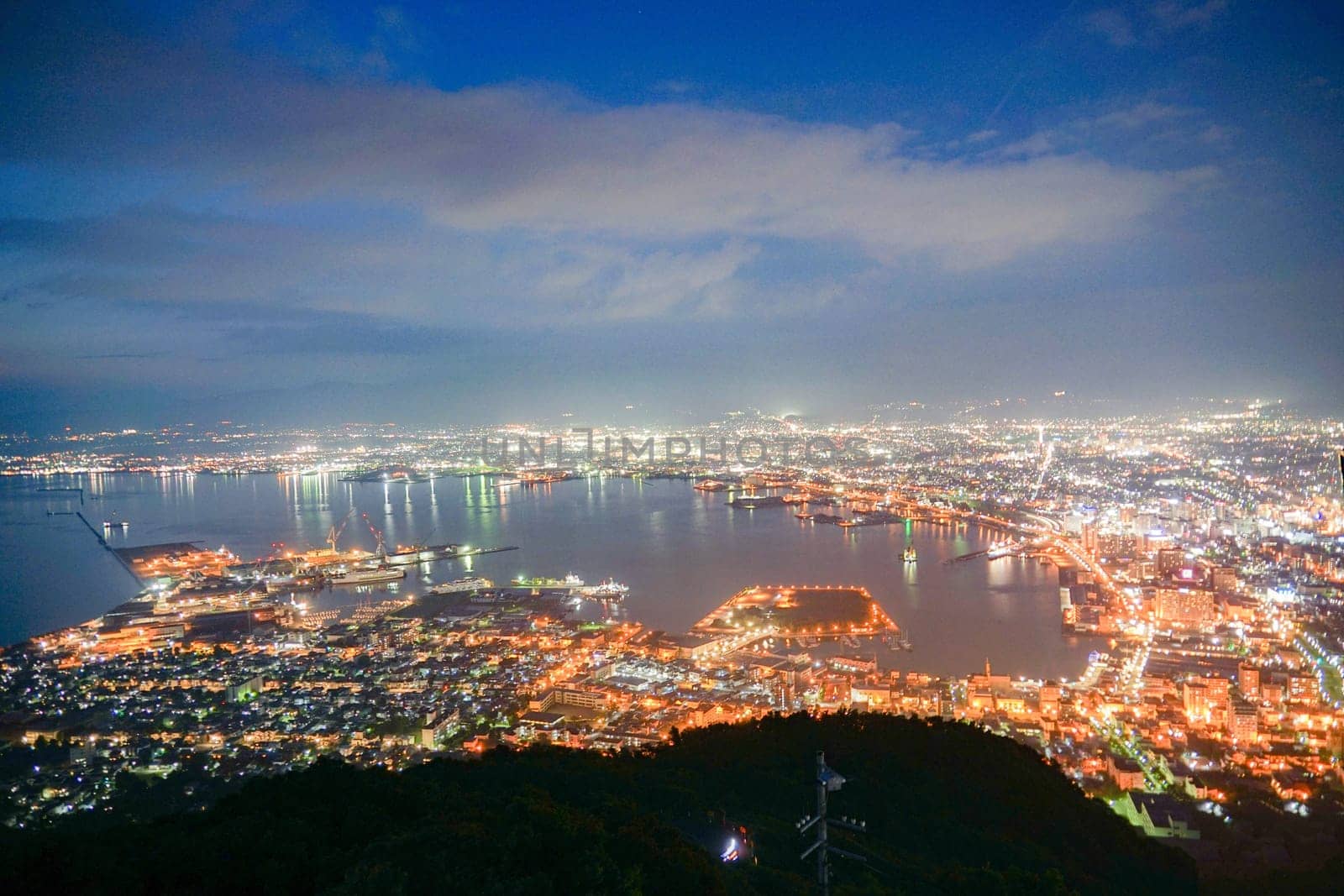 Hakodates night scene (shooting from Mt. Hakodate). Shooting Location: Hokkaido