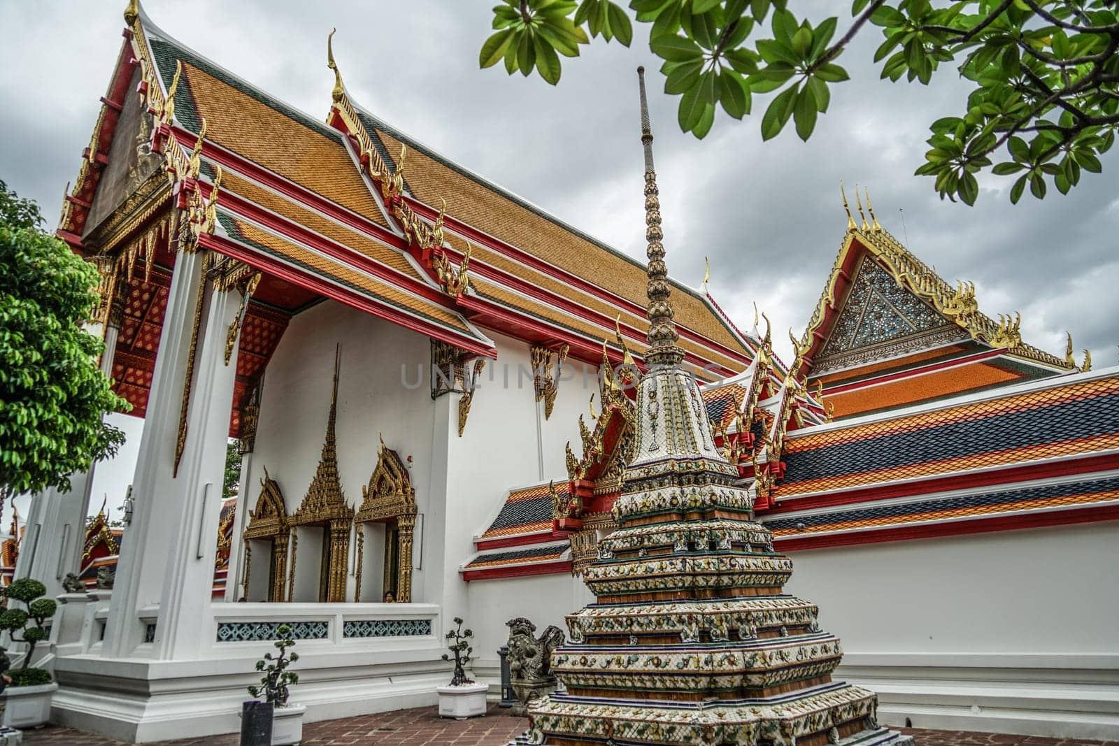 Religious facilities of Wat Po (Temple). Shooting Location: Bangkok, Thailand