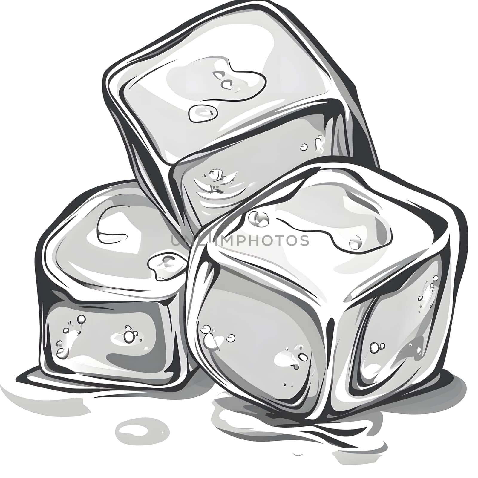 Ice cube crystal clear frozen cold freezing icy cubes