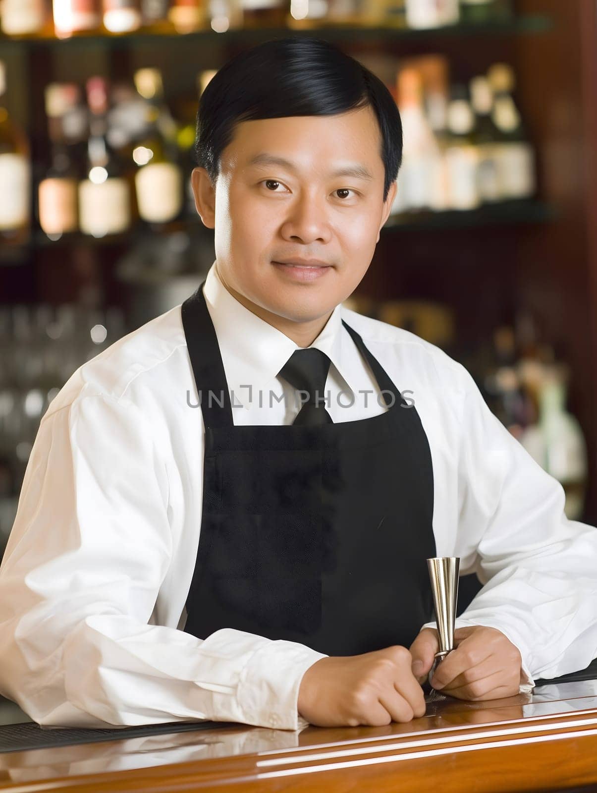 Smiling Bartender Professional Barkeeper Man Male Bar Worker