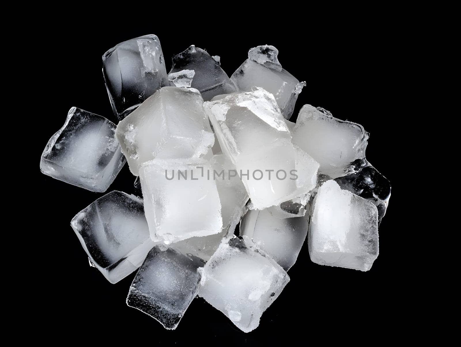 Ice cube crystal clear frozen cold freezing icy cubes