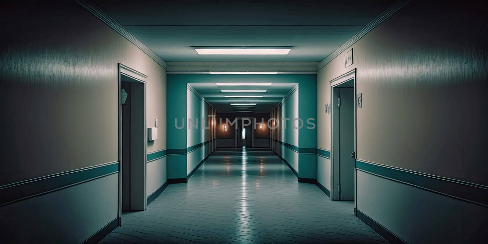 An empty hallway - AI generated