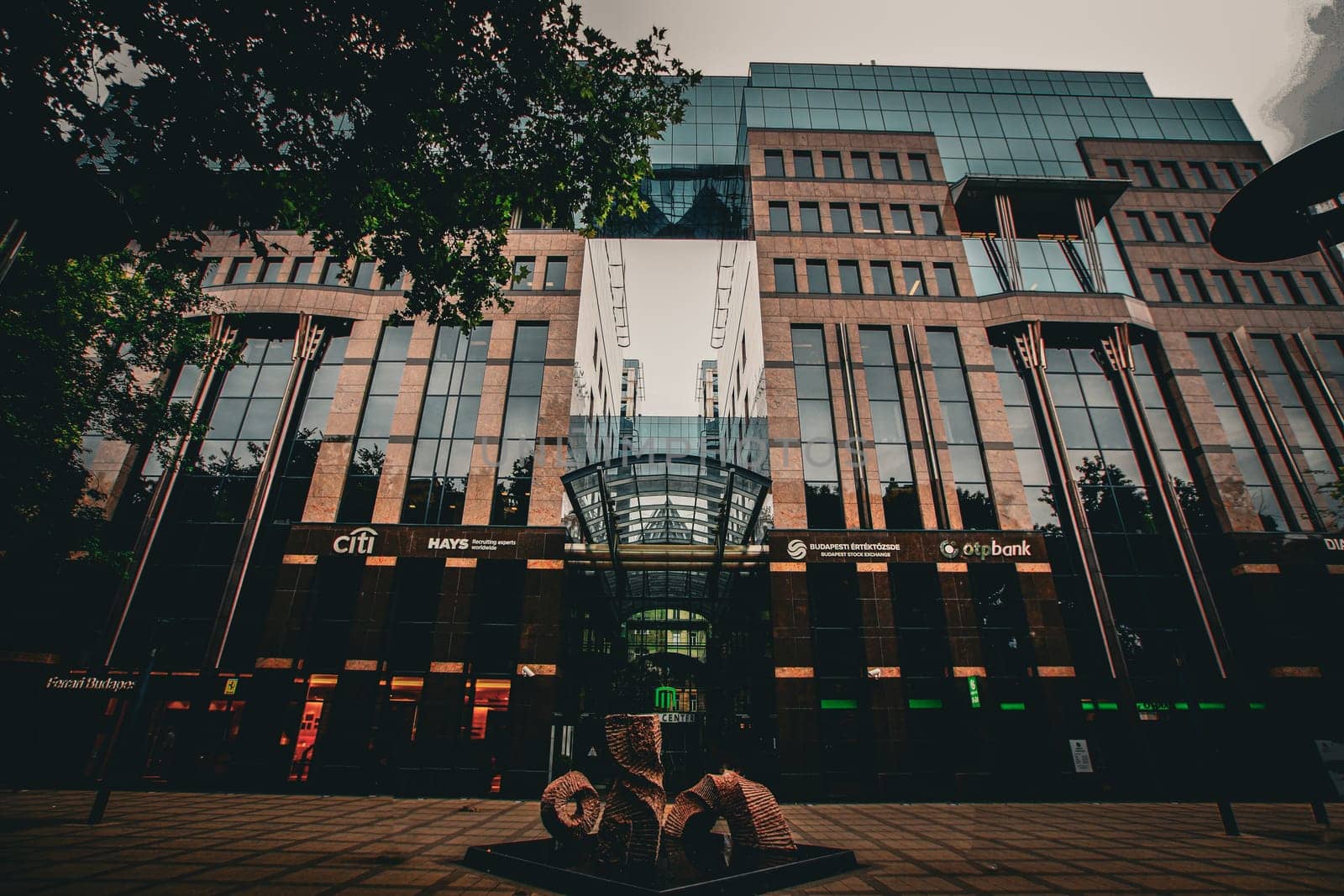 facade of modern office building. Shooting Location: Hungary, Budapest