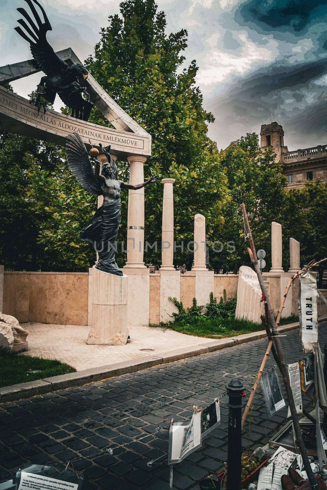 war victims memorial. Shooting Location: Hungary, Budapest